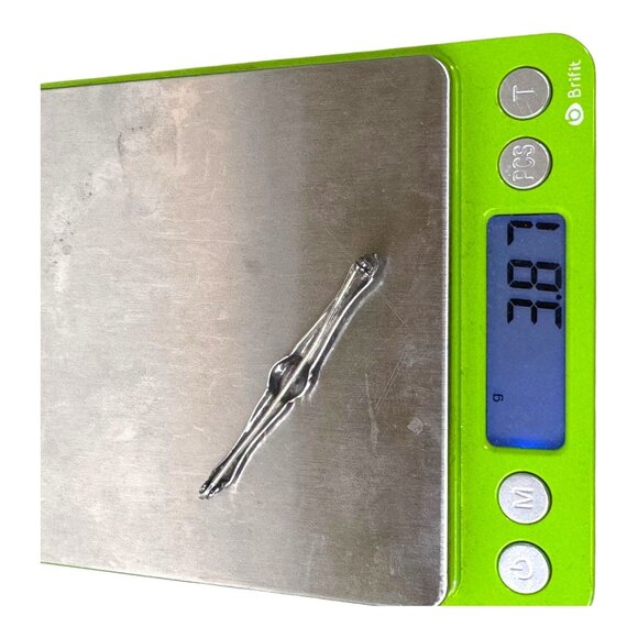 Edwardian Sterling Silver & Paste Bar Brooch Pin c.1910 Antique Vintage - Picture 5 of 5